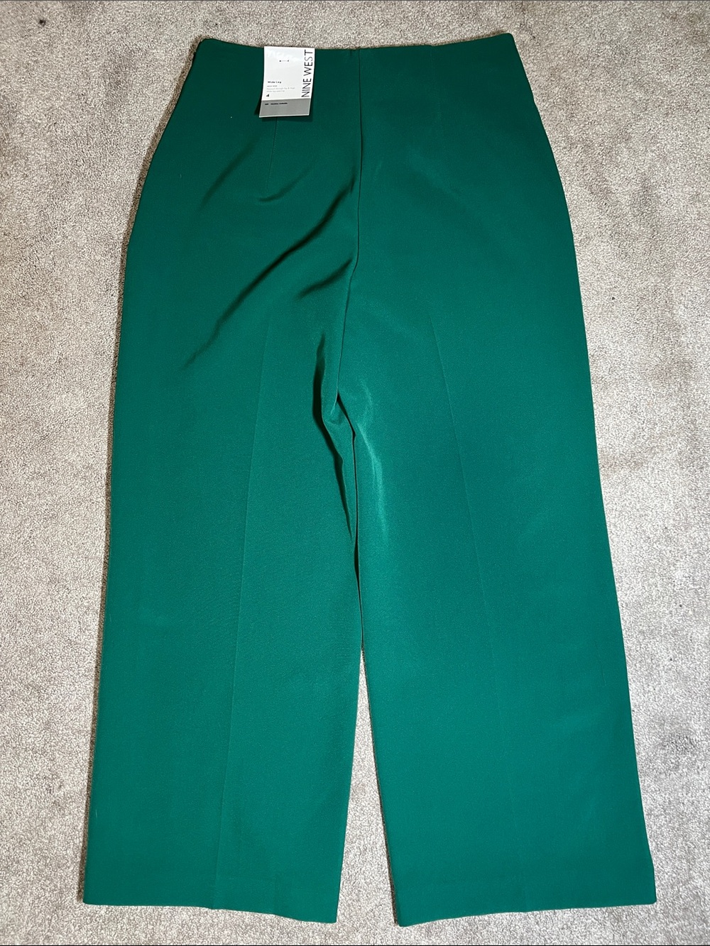 NWT Nine West Emerald Green Wide Leg Pants Size 4 - Picture 5 of 5